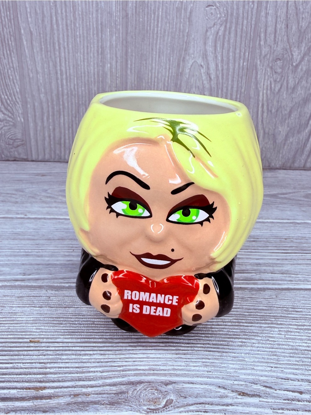 Zak Designs Chucky Bride Tiffany Ceramic coffee Cup Mug 13.5oz spooky Halloween